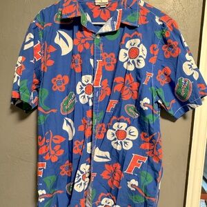 Men’s Florida Gators 🐊 Floral Hawaiian Shirt - EUC